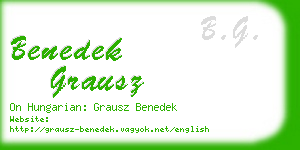 benedek grausz business card